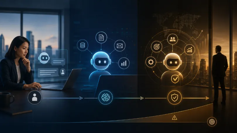 imagem de De copilotos a agentes: quando a autonomia da IA muda o risco do negócio